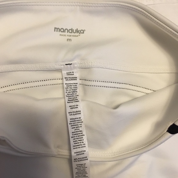 Manduka Luminous Capri White Yoga Leggings Sz M - Picture 8 of 11